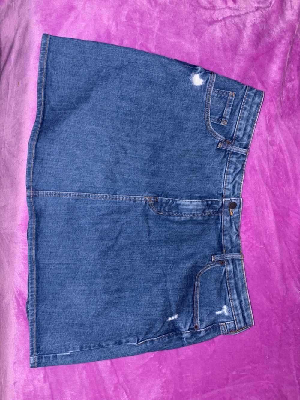 Old Navy Light and Dark Blue Two-Tone Denim Skirt